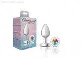 Cheeky Charms - Silver Metal Butt Plug - Light Up/Medium-French Quarter Lingerie